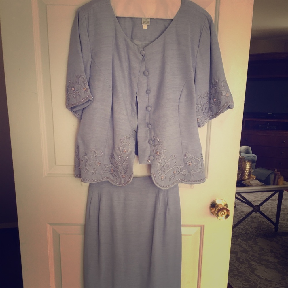 Mother of the bride, groom gown, periwinkle, 16